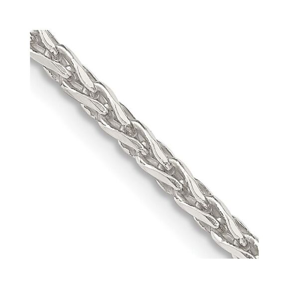 Kazi Luxury Sterling Silver 2.85mm Diamond-cut Round Spiga Chain